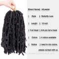 Extensão de cabelo sintético de cabelo de crochê de 12 polegadas Butterfly Locs